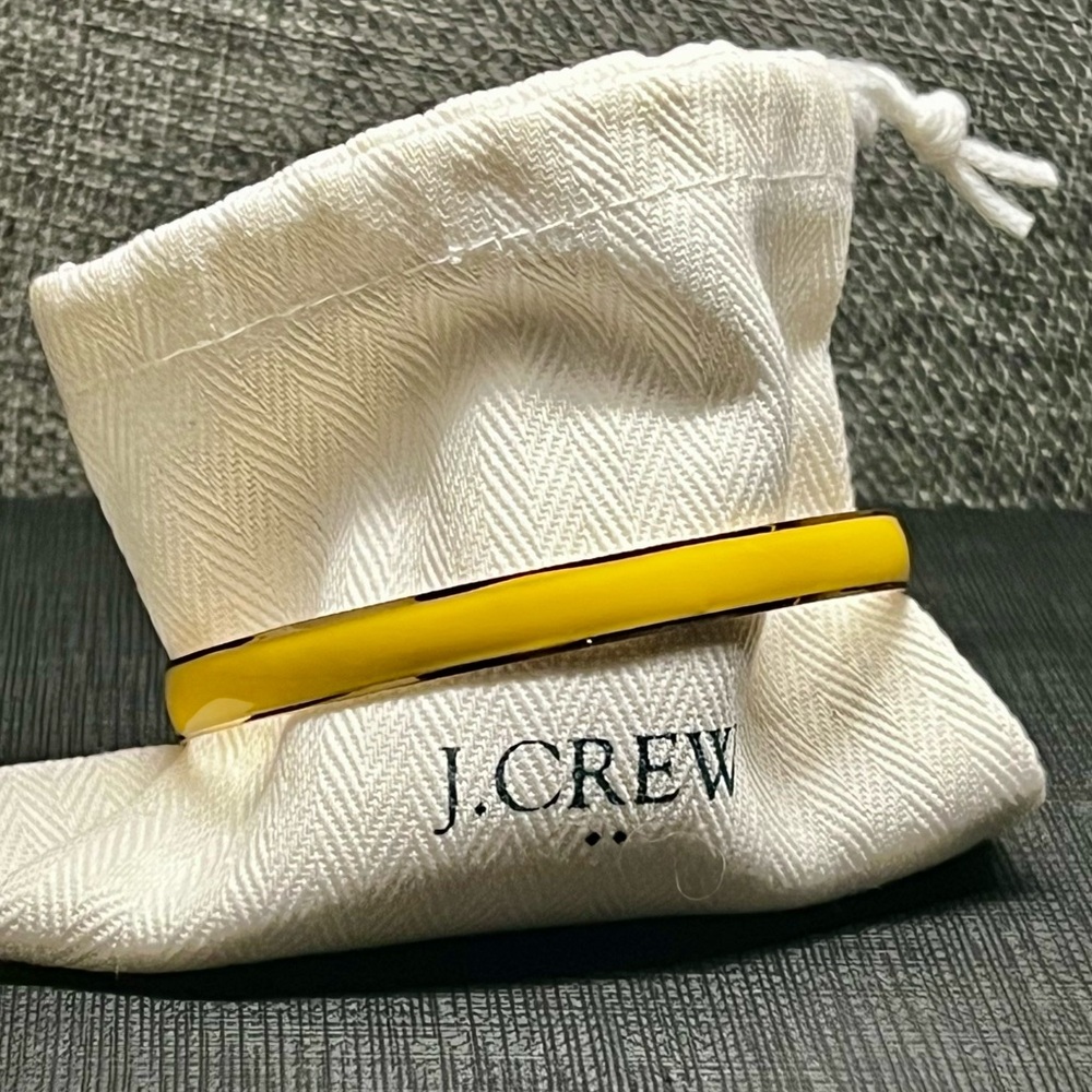 J Crew canary yellow enamel gold tone bracelet